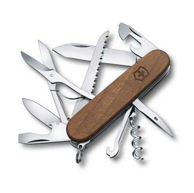 Victorinox Huntsman Wood - Lommekniv med greb i valnøddetræ